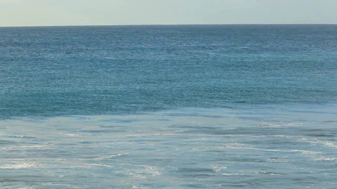 Rolling waves in the Pacific ocean in beautiful blue sea B Stock Footage 120368667