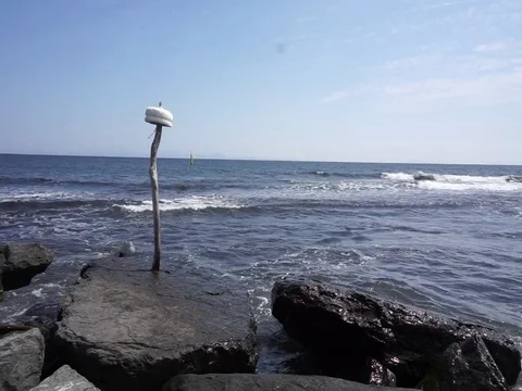 The rolling waves on the shore Vídeo Stock 83901201