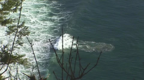 Rolling waves with upsurge Stock Footage 60407541