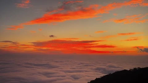 Rolling White Mist and Clouds Over Yunnan Highland Valleys Video stock 332382819