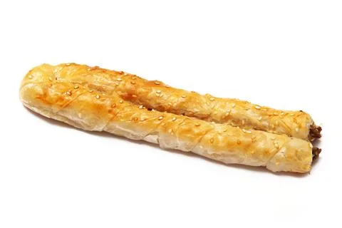 Rollini with stuffing on white background Stock Photos