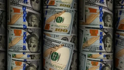 Rolls of 100 Dollar Bills, Exclusive, Business Background, Cash, Money Stock Footage 300668912