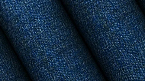 Rolls of Blue Linen, Business Background, Unique Design, Exclusive Stock Footage 296413136