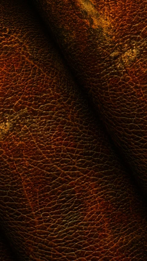 Rolls of Brown Leather, Elite Background, Exclusive, Unique Design, Rotation Stock Footage 296402922