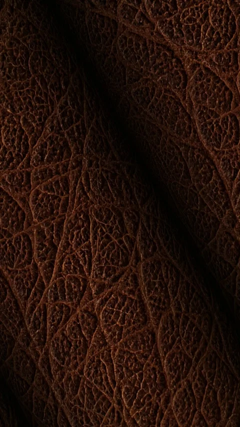 Rolls of Brown Leather, Elite Background, Unique Design, Exclusive, Rotation Stock Footage 296402984