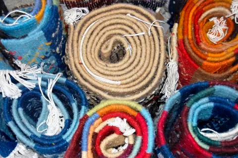 Rolls of carpet Stock Photos