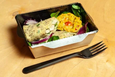 Rolls with chicken Stock Photos