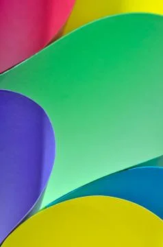 Rolls of color paper Stock Photos