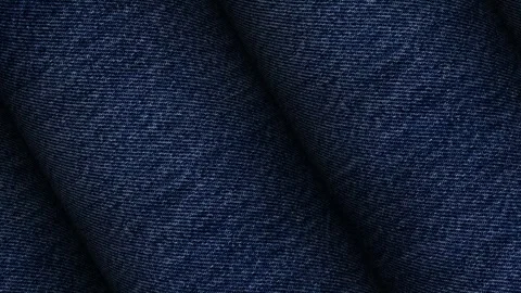 Rolls of Denim Fabric, Business Background, Jeans, Unique Design, Exclusive Stock Footage 296412063