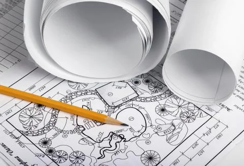 Rolls of drawings Stock Photos