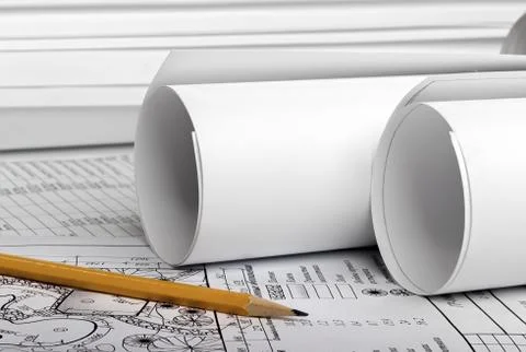 Rolls of drawings Stock Photos