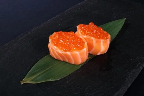 Rolls fish eggs Foto stock