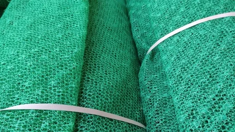 Rolls of green mesh Stock-Footage 220073521