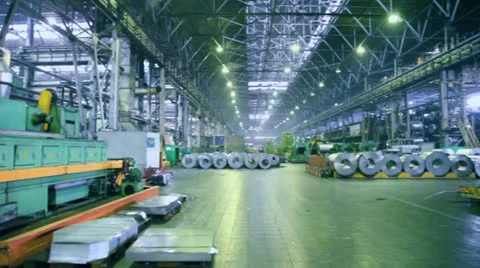 Rolls of material for production car components at Avtovaz Stock Footage 24819999