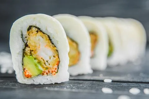 Rolls with melted cheese Stock Photos