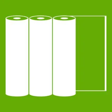 Rolls of paper icon green Stockillustratie