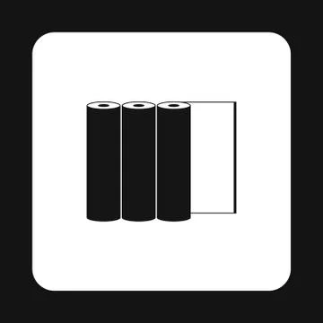 Rolls of paper icon, simple style 스톡 일러스트