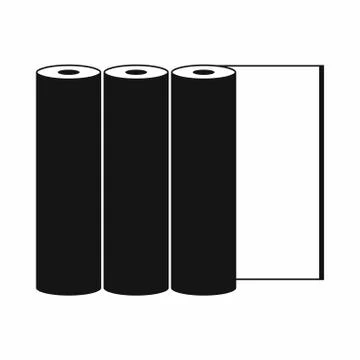 Rolls of paper icon, simple style 스톡 일러스트