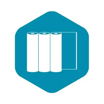 Rolls of paper icon, simple style Stockillustratie