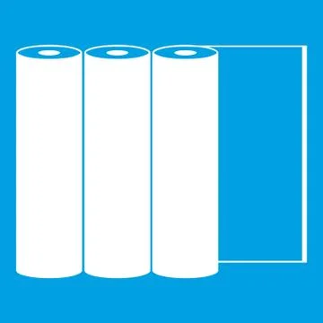 Rolls of paper icon white Stockillustratie