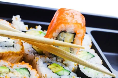 Rolls on the plate Stock Photos