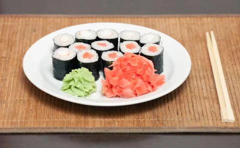 Rolls on a plate Stock Photos
