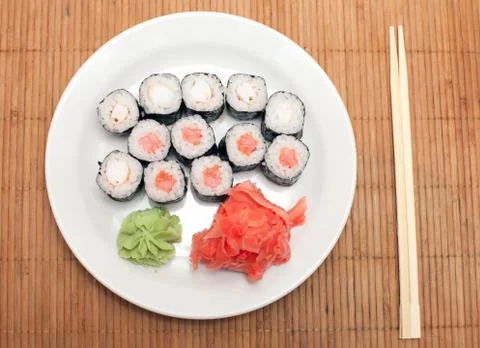 Rolls on a plate Stock Photos