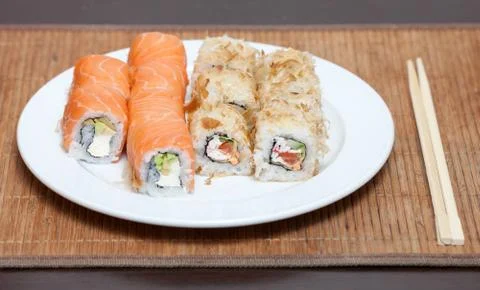 Rolls on a plate Stock Photos