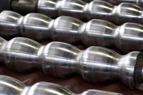 Rolls for profiling in the machine for rolling galvanized sheet metal Stock-Fotos