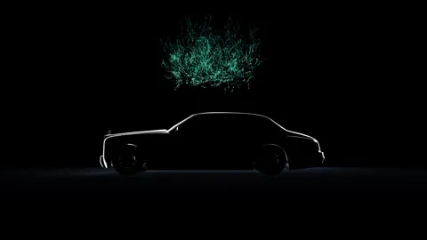 Rolls-Royce Ghost particle trailer Stock Footage 247953638