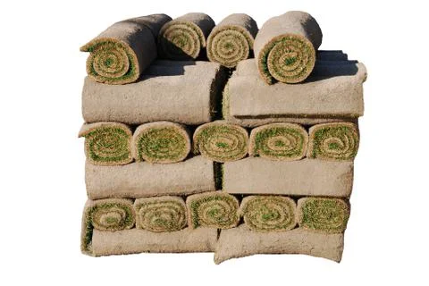 Rolls of sod Stock Photos