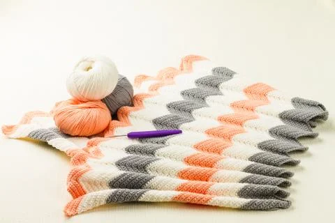 Rolls of soft knitting yarn, knitting, knitprowave Stock Photos