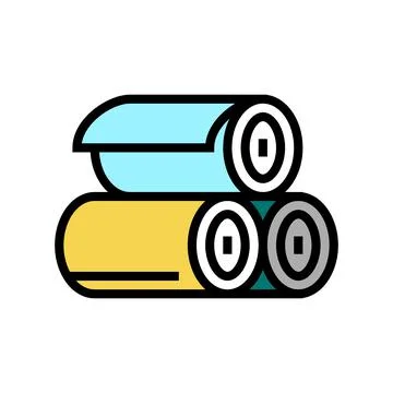 Rolls of textile color icon vector illustration Stock Illustration