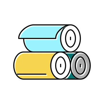 Rolls of textile color icon vector illustration Stock Illustration