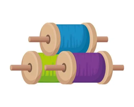 Rolls of thread for kite Stock Illustration