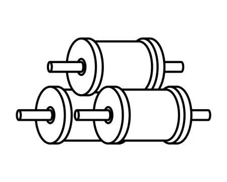 Rolls of thread for kite Stock Illustration