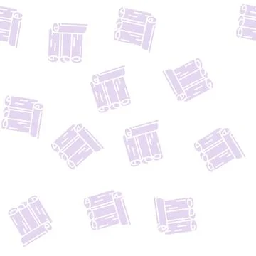 Rolls wallpaper glyph seamless pattern Stock Illustration