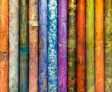 Rolls of wrapping paper Stock Photos