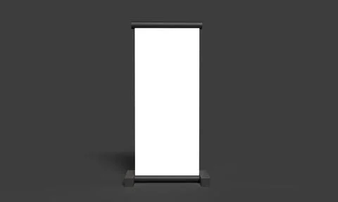 Rollup banner object mockup empty blank blank sign symbol advertisement mar.. Stock Illustration