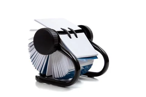 Rolodex file on a white background Stock Photos