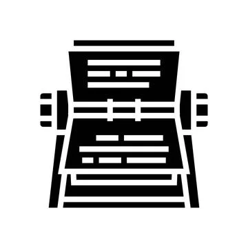 Rolodex list glyph icon vector illustration Stock Illustration