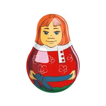 Roly-poly doll in vector. Color Stock Illustration