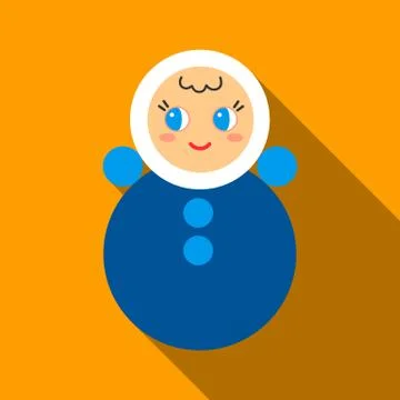 Roly Poly flat icon. Illustration for web and mobile design. Stock Illustration