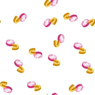 Roly-poly pet toy isometric icon seamless pattern Illustrazione stock