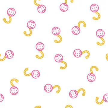 Roly-poly pet toy vector seamless pattern Illustrazione stock