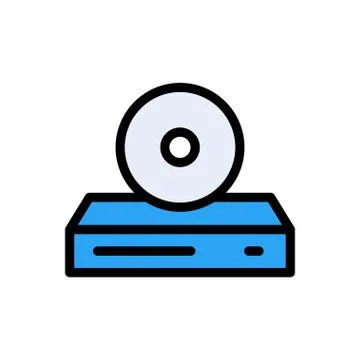 Rom flat color icon Stock Illustration