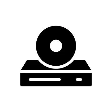 Rom glyph flat icon Stock Illustration