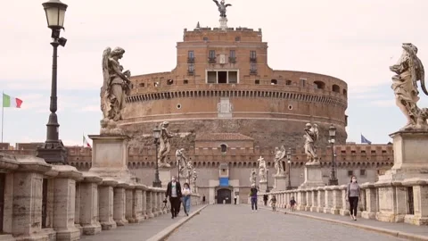 Roma. Castel S.Angelo 2 Video stock 131308063