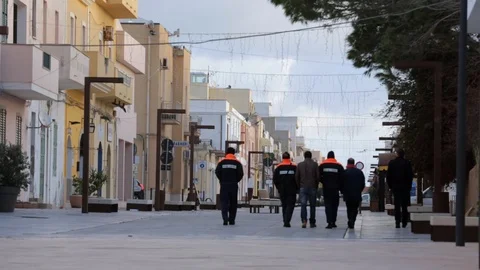 Via Roma, Lampedusa Stock Footage 108634532