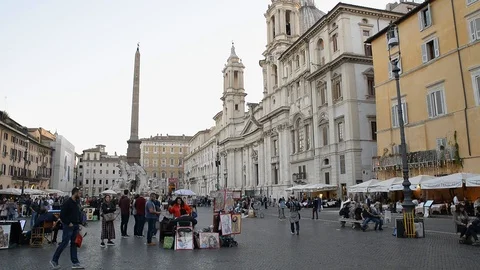 Roma. Piazza Navona Stock Footage 97811665